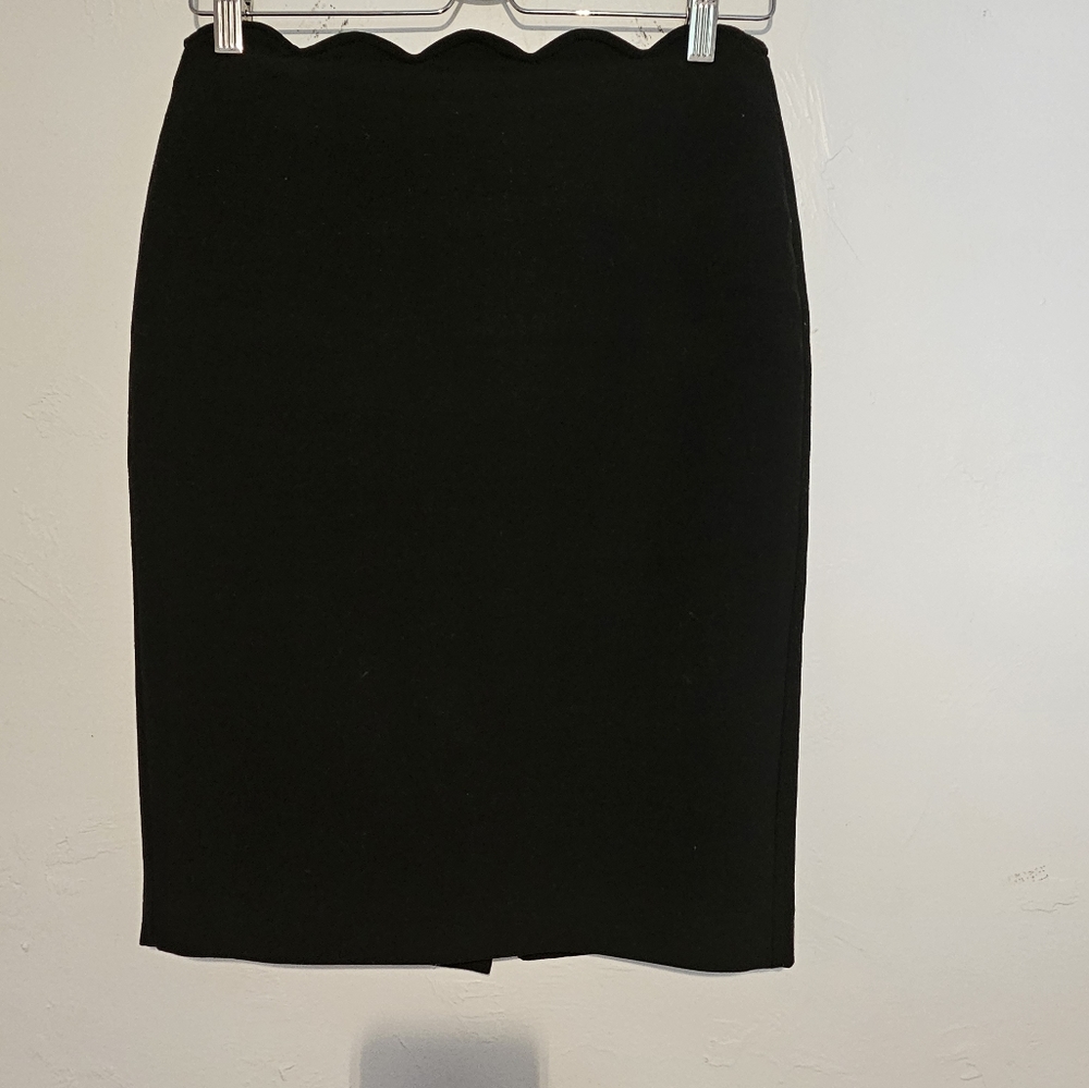 Black midi skirt ann taylor size 00